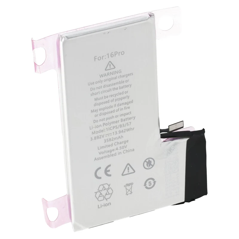 AccuCell Akku passend für Apple iPhone 16 Pro Li-Polymer 3,89V 3582mAh 13,94Wh