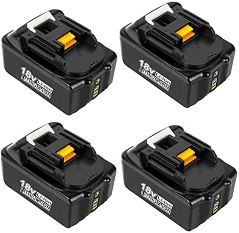 4 Stück BL1850B Ersatzakku18V 5,0Ah Li-Ion Akku BL1850B BL1850 BL1860B BL1860 mit LED Indikator