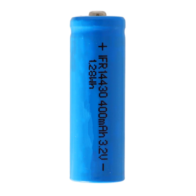 IFR 14430 400mAh 3,2V LiFePo4 Akku mit Kopf 43,8x14,2mm, ungeschützt