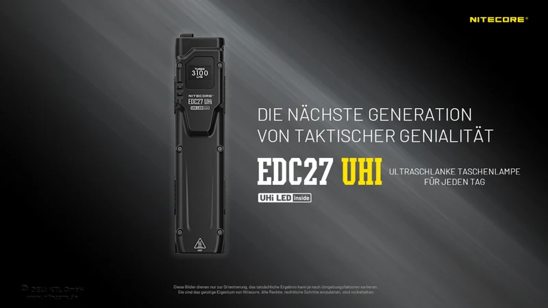 Nitecore Taschenlampe EDC27 UHi - 3100 Lumen