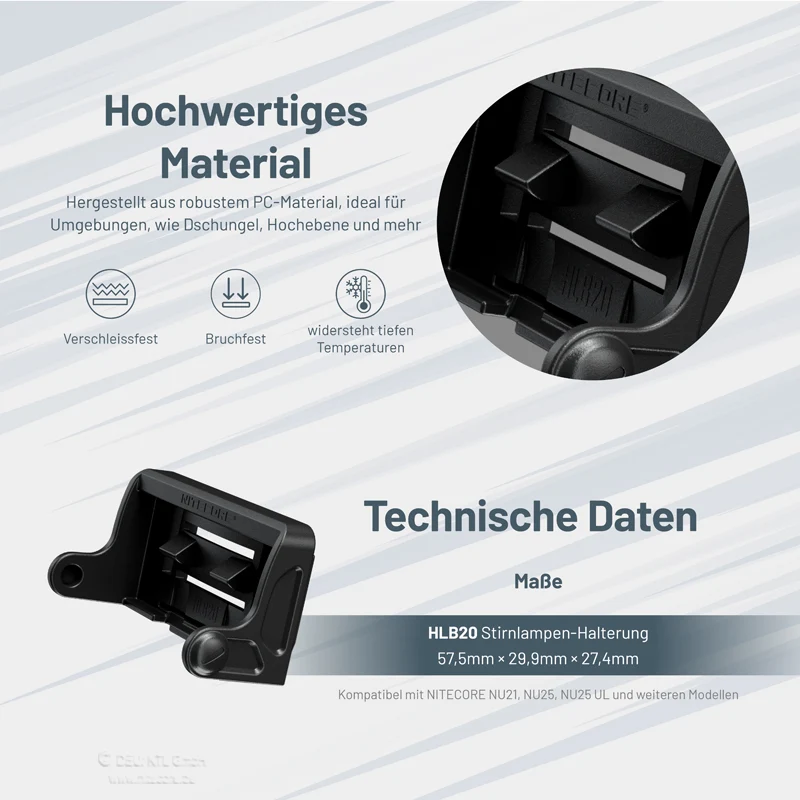Nitecore Aufnahme für NU5X-Modelle