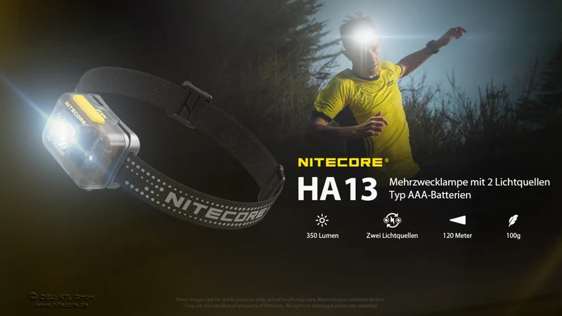 Nitecore Stirnlampe HA13 - 350 Lumen