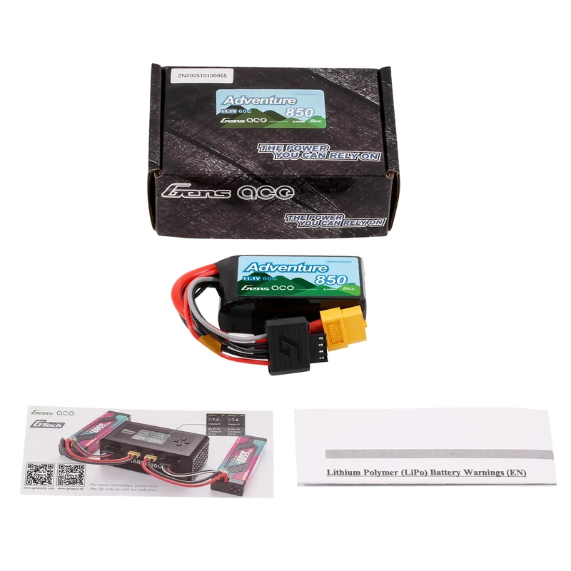 Gens Ace Adventure G-Tech 850mAh 3S1P 11.1V 60C Lipo-Akku XT60