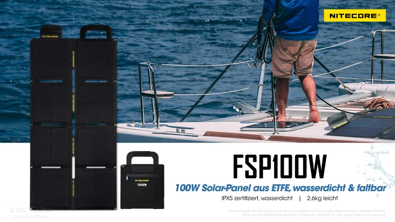 Nitecore Solarpanel FSP100W IPX5- 100W