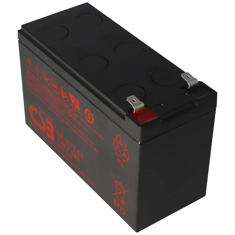 CSB-GP1272F2 12 Volt AGM Bleiakku 7,2Ah, 151x65x100mm 6,3mm (2 St.)