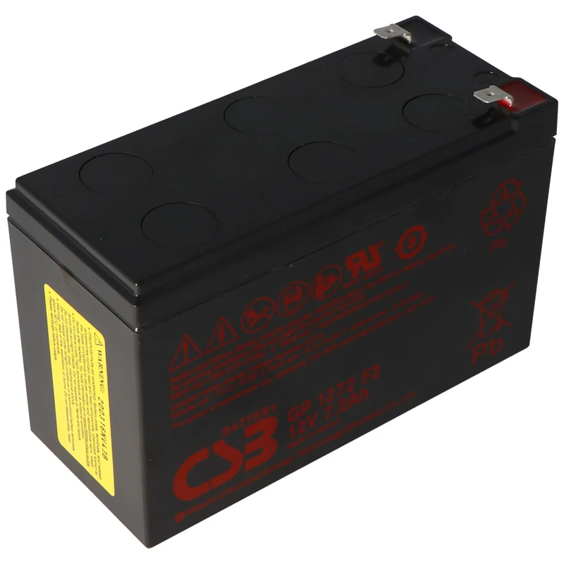 CSB-GP1272F2 12 Volt AGM Bleiakku 7,2Ah, 151x65x100mm 6,3mm (2 St.)