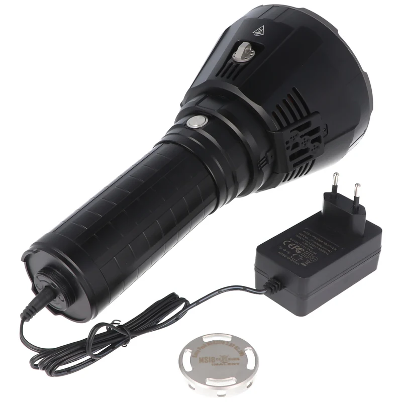 Imalent 100000 Lumen MS18 LED Taschenlampe mit max. 100.000 Lumen, inklusive Akku und Ladegerät