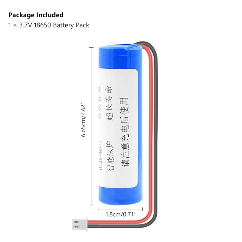 3,7 V 3000mAh 18650 Lithium Li-Ion Batterien Pack Wiederaufladbare Mit XH 2,54mm 2pin Stecker Für Rc boot DIY Power Bank