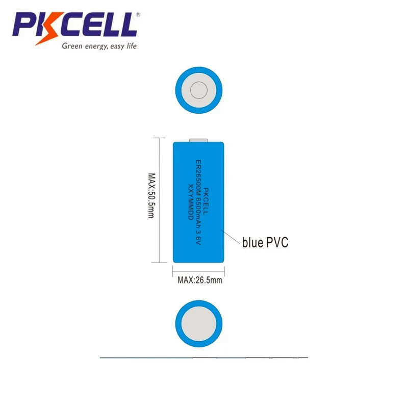2PCS er 26500m 26500 Li socl2 er26500 3,6 V 6500mAh C größe batterie lithium-primäre power typ batterien für wasser meter
