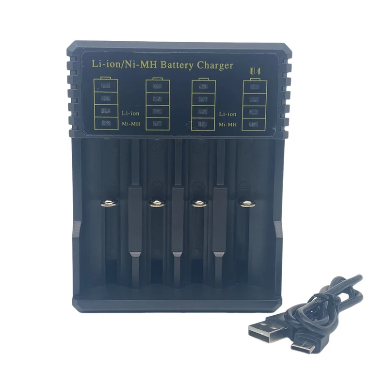 18650 Ladegerät Universal Akkuladegerät für 18650 18500 18350 17670 17500 16340 14500 3.7v Li-Ion NI-MH Akku Batterieladegerät
