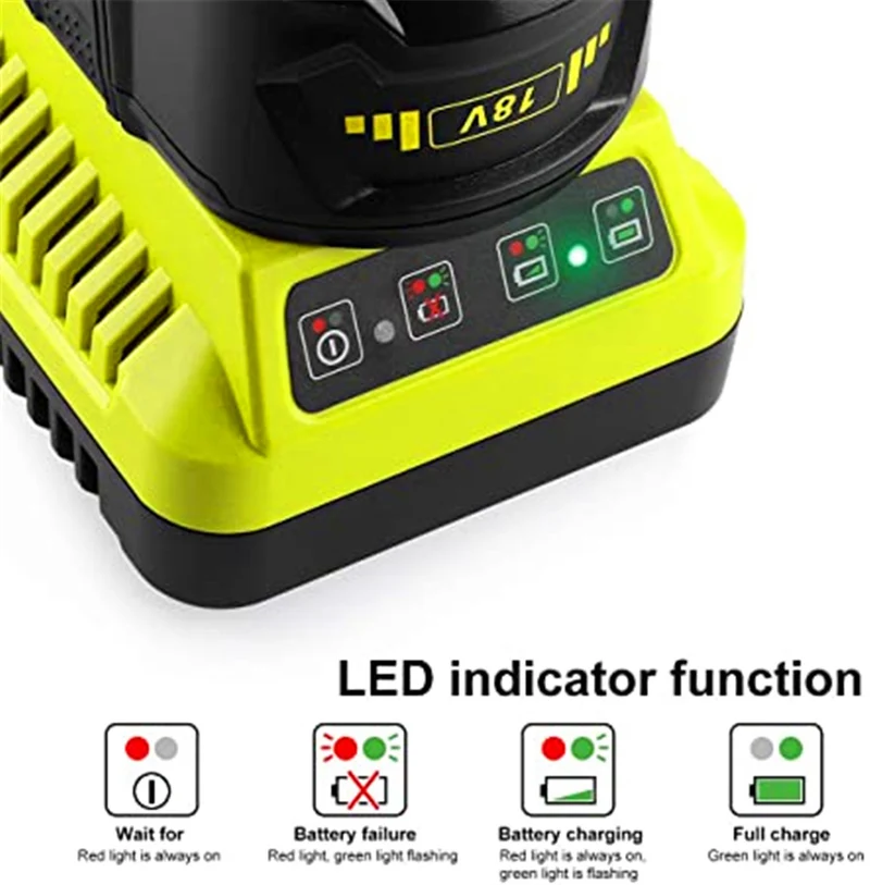 3A 12V-18V Ersatz Ladegerät für Ryobi ONE+ P108 P107 P104 P105 P102 P103 Werkzeuge Akku