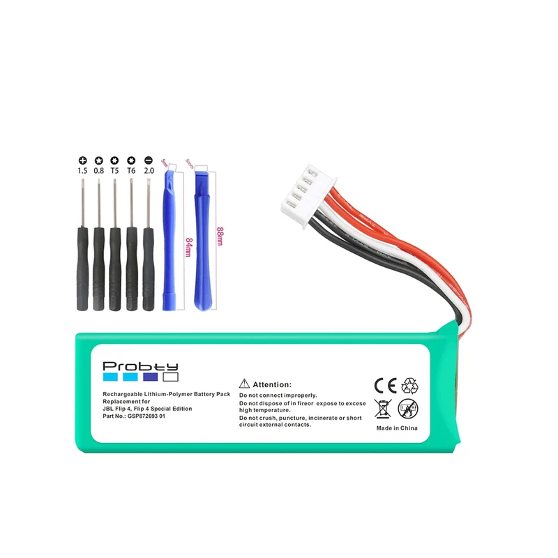 3,7 V 3000mAh Batterie GSP872693 01 für Lautsprecher Flip 4, flip 4 Special Edition + reparatur werkzeug Ersatz