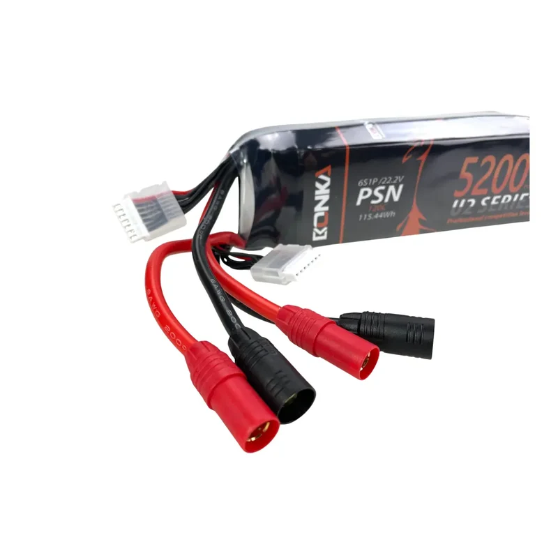 Bonka Lipo Akku 5200mAh 44,4V 12S 120C lang geteilt, AS150 Antiblitz
