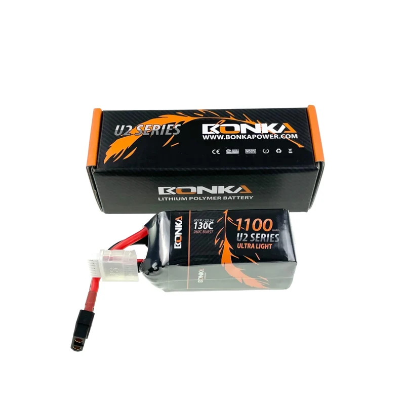 Bonka 6S 1100mAh 22,2V 130C/260C FPV XT60 Lipo Akku