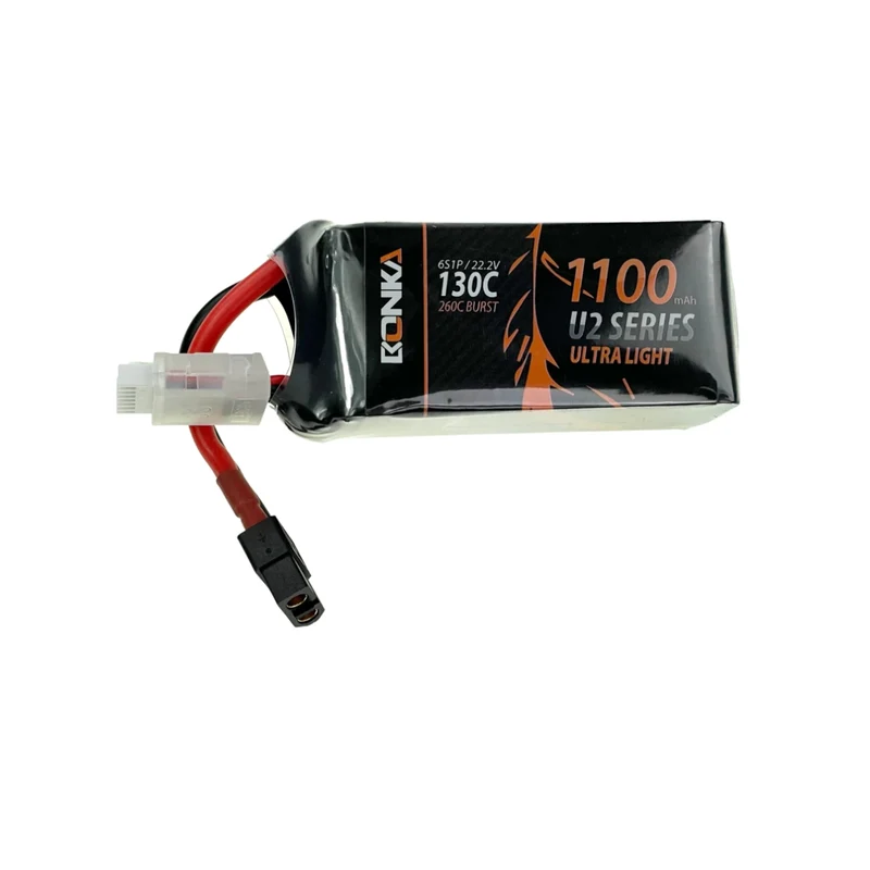 Bonka 6S 1100mAh 22,2V 130C/260C FPV XT60 Lipo Akku