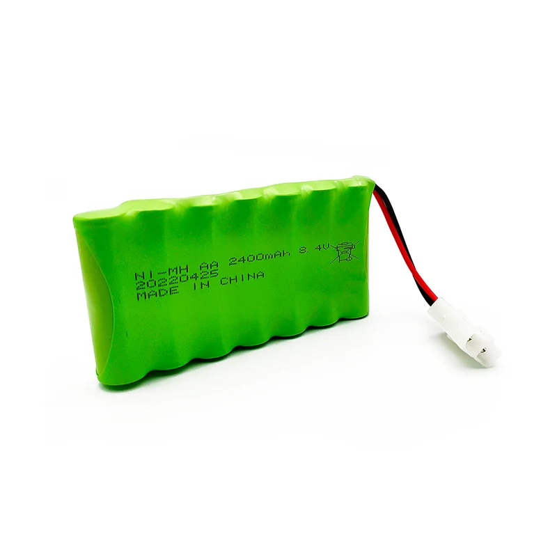 8,4V 2400mAh RC Akku, wiederaufladbarer NI-MH AA Akkupack für ferngesteuertes Spielzeug, Beleuchtung, Elektrowerkzeuge