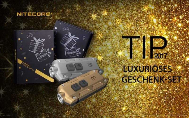 Nitecore TIP Winter Edition schlüsselanhängerlampe CREE XP-G2 S3 LED 360 Lumen in 4 Farben wählbar