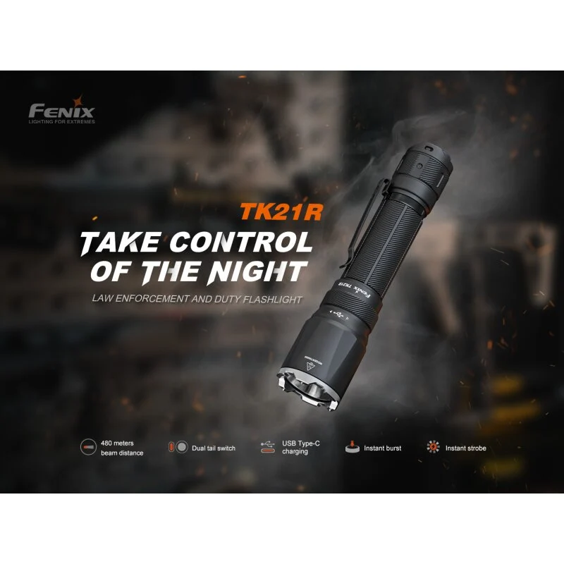Fenix TK21R – 3.600 Lumen taktische LED Taschenlampe mit 480 m Reichweite