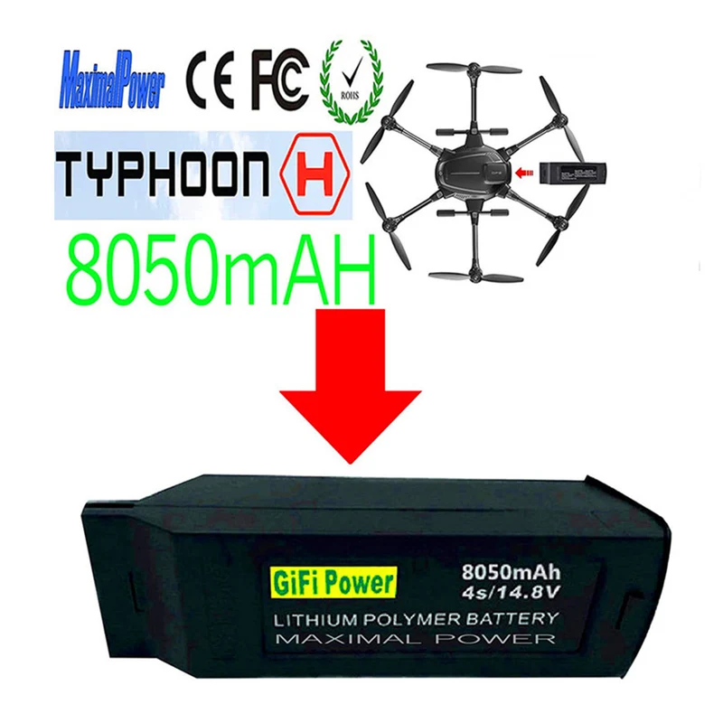 14,8 V 8050mAh 4S Lipo Batterie für Yuneec Typhoon H H480 Wb Drone