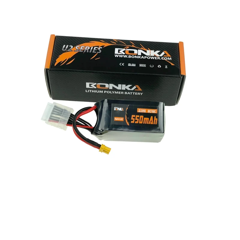 Bonka Lipo Akku 550mAh 22,2V 6S 80C/160C FPV Parcour XT30