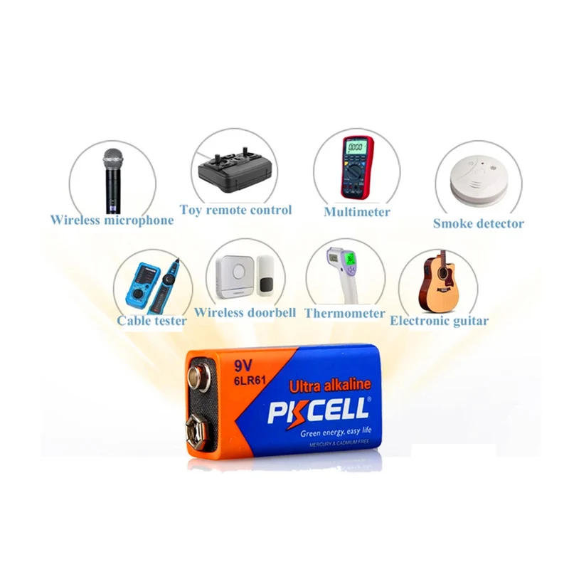 5 stück/5 Karte 9V 6lr61 E22 Elektronische thermometer mn1604 522 Super Alkaline Batterie Überlegene 6f22
