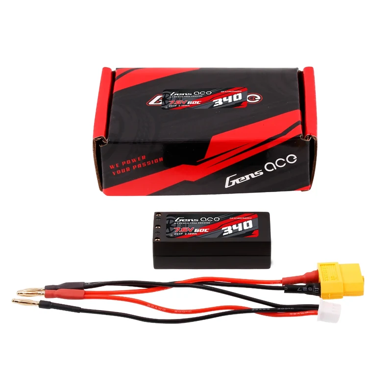 Gens Ace 340mAh 2S HV 60C LiPo-Akku mit XT60-Stecker