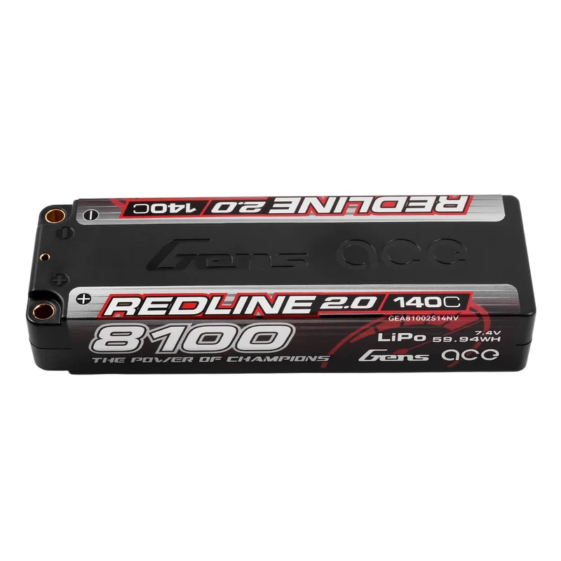 Gens Ace Redline 2.0 8100mAh 7.4V 140C 2S HardCase 58# Lipo-Akku