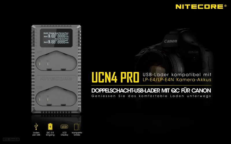 Nitecore UCN4 PRO - für Canon Cameras