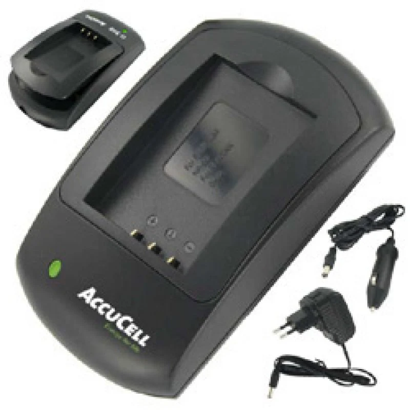 AccuCell Ladegerät passend für Samsung SLB-0837, Digimax. i6, L5