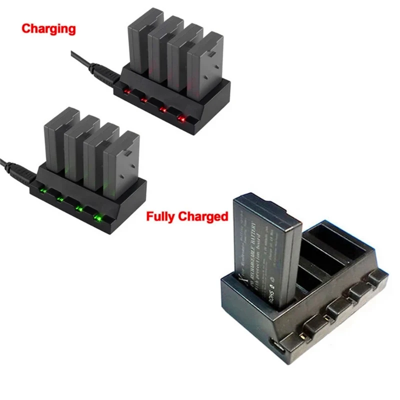 4 In 1 Port USB Batterie Ladegerät Für Papagei Minidrones Roll Spinne Mambo Drone