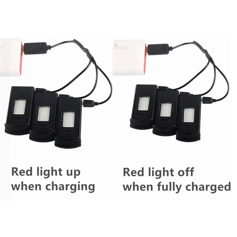 2PCS 3,7 V 850 mAh LiPo-Akku für jeden E58 JY019 GD88 L800 S168 RC Quadcopter-Drohnenakku