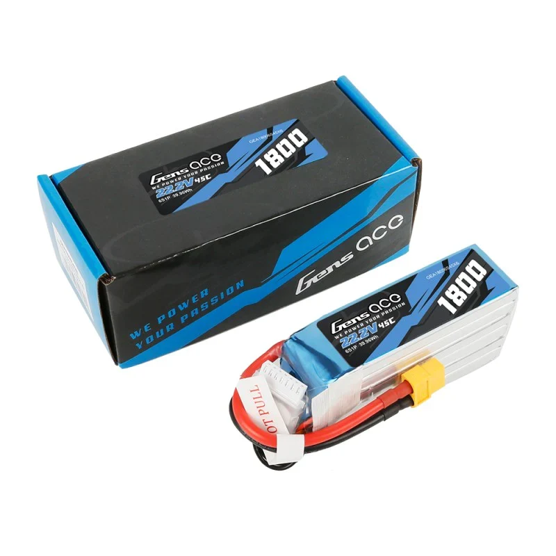 Gens Ace 1800mAh 22,2V 45C 6S1P Lipo-Akkupack