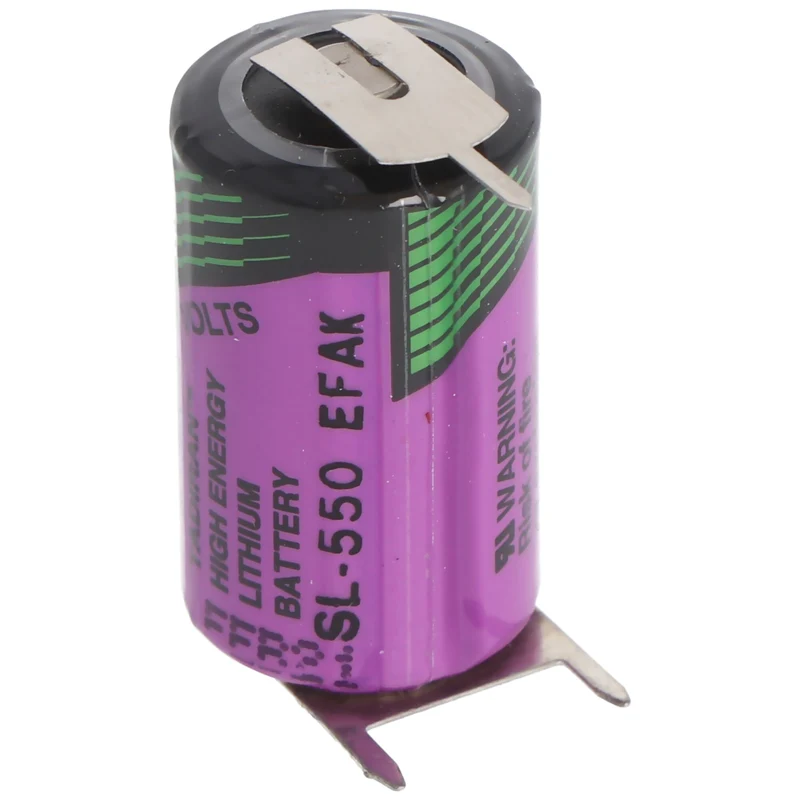 Tadiran LTC SL-550/PT Lithium-Thionylchlorid Batterie 1/2AA mit Printanschluss +/-- mit 10mm Rastermaß