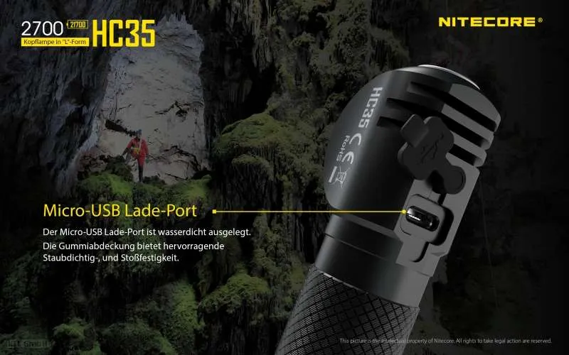 Nitecore Stirnlampe HC35 inkl. NL2140HP