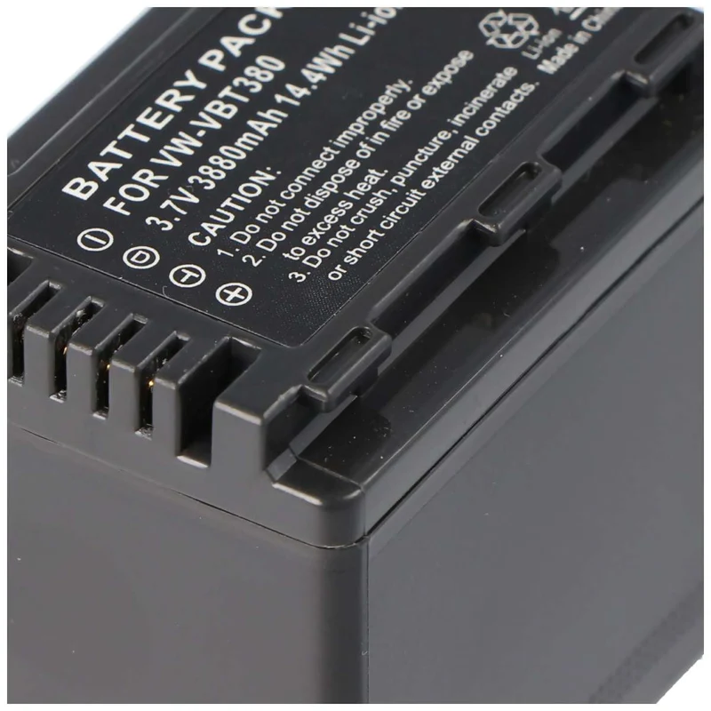 AccuCell Akku passend für den Panasonic VW-VBT380 Li-Ion Akku 3900mAh, decoded, nur passend für die angegebenen Modelle