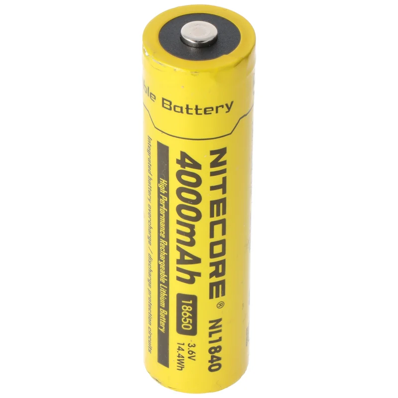 Nitecore 18650 Li-Ion Akku, NL1840, 4000mAh, mit Schutzschaltung