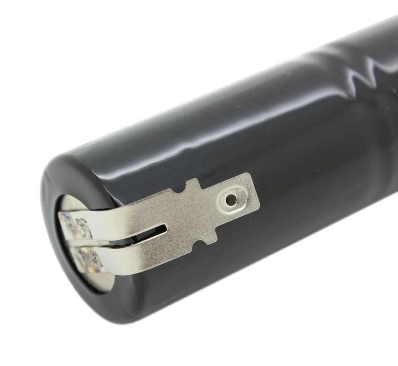 AccuCell Notleuchtenakku NiMH 6,0V 3000mAh L1x5 Sub-C mit Faston-Anschluss +6,3mm / -4,8mm