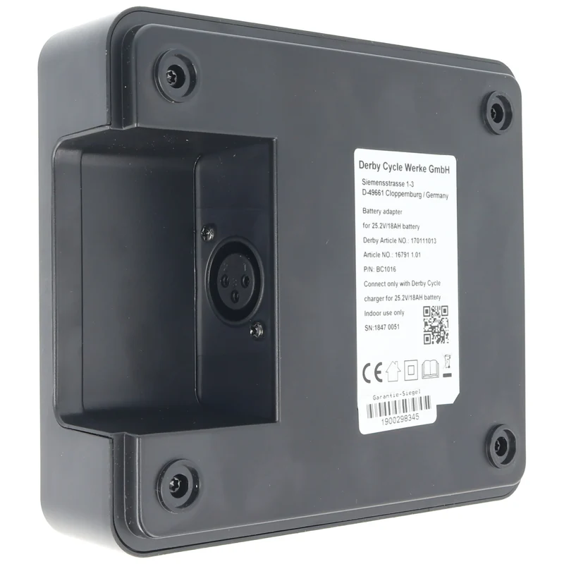 Derby Cycle Ladegerät 4A Derby Cycle Li-Ion für 25-26V Panasonic E-Bike Akkus ab Modelljahr 2012, nur für 18Ah, 24Ah geeignet