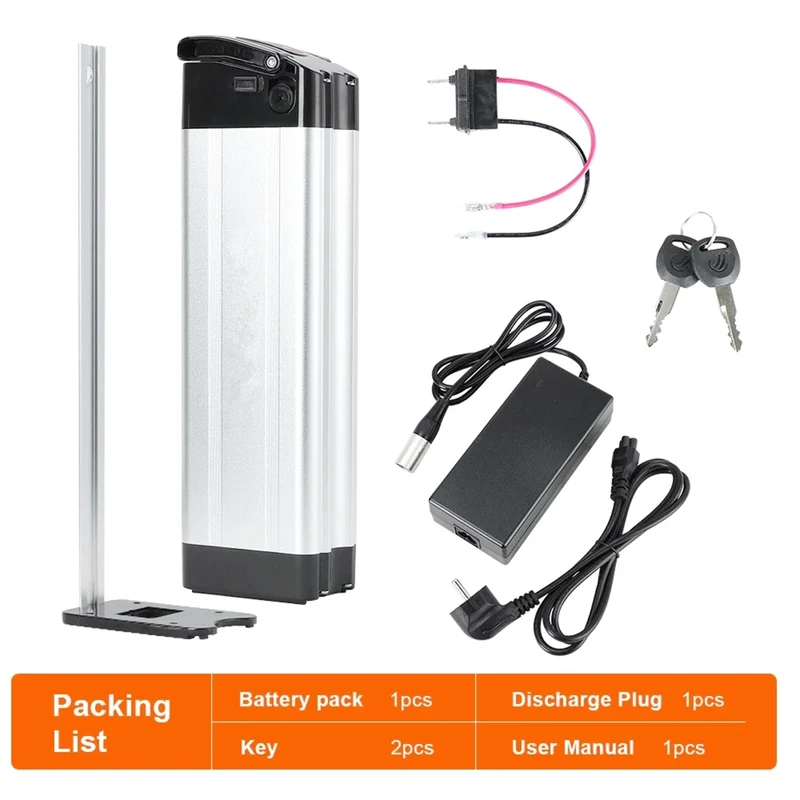 E-bike 18650 Lithium 36V 15Ah Batterie Pack mit USB Silberfischchen Batterie für MiFa Fahrrad Phylion XH370-10J Lithium-Batterie
