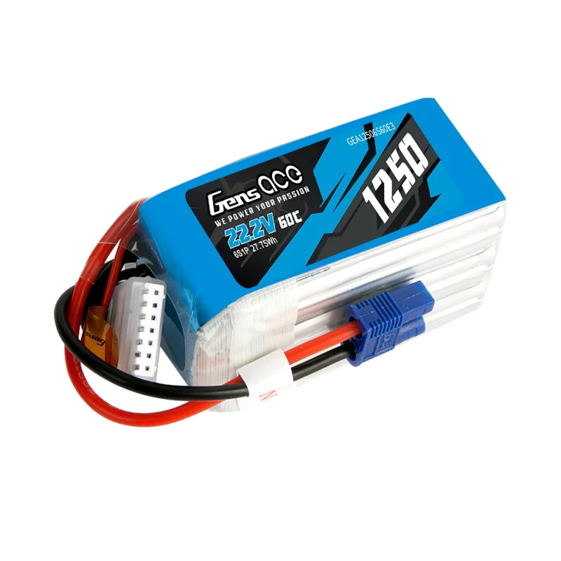 Gens Ace 1250mAh 22,2V 60C 6S1P Lipo-Akkupack