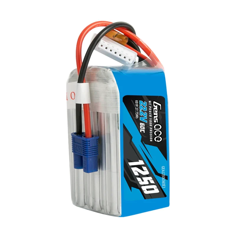 Gens Ace 1250mAh 22,2V 60C 6S1P Lipo-Akkupack