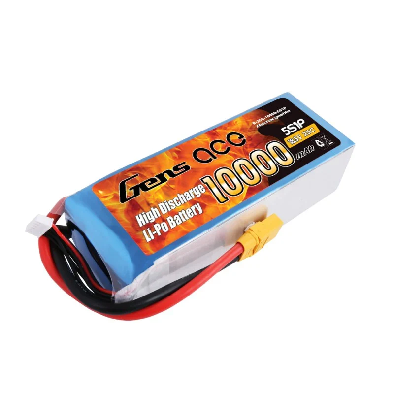 Gens Ace 10000mAh 18,5V 25C 5S1P Lipo Akkupack mit XT90 Stecker