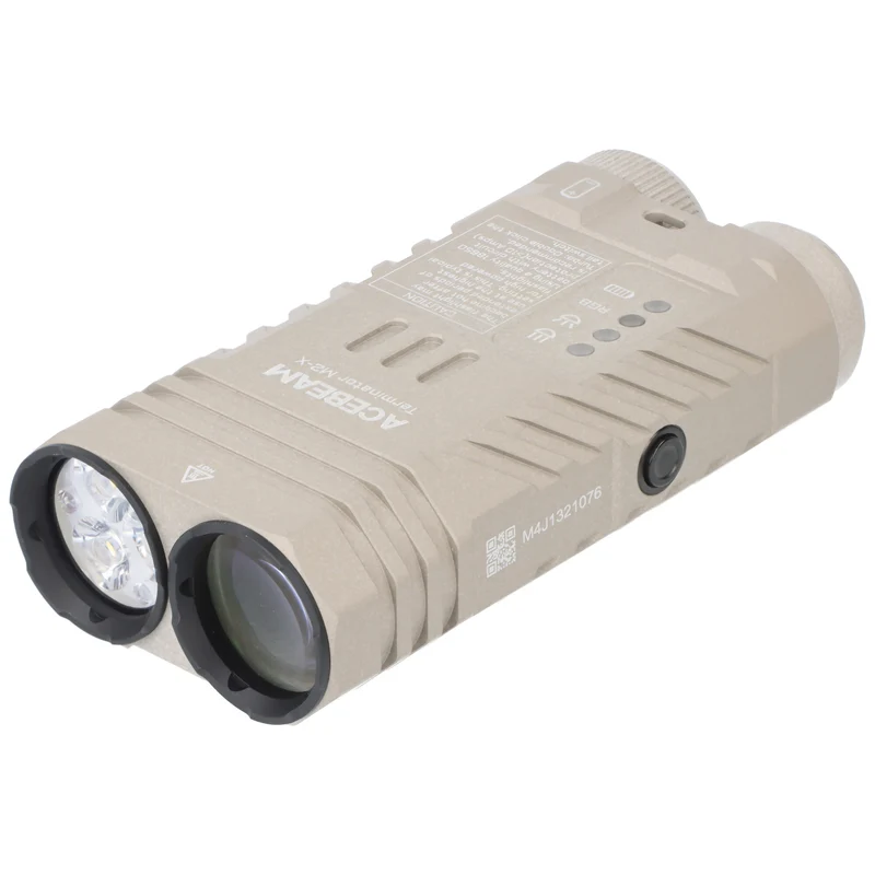AceBeam Terminator M2 LED-Taschenlampe mit 2.000 Lumen, mit Spot-, Flut-, und AUX-Licht, schwarz