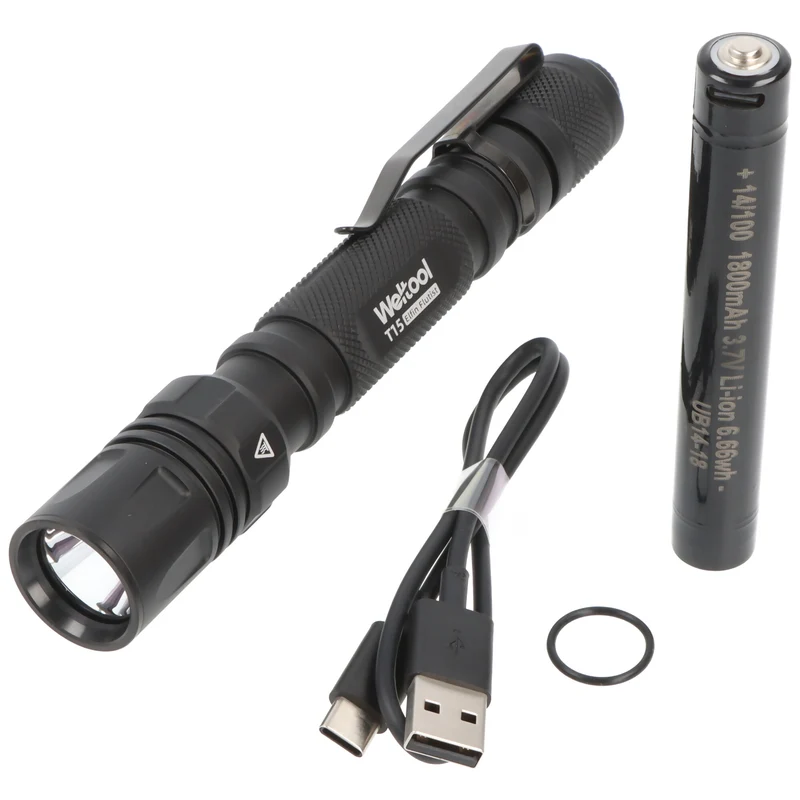 Weltool T15 – taktische LED-Stiftlampe mit 1.400 Lumen und 464 m Reichweite (schwarz)