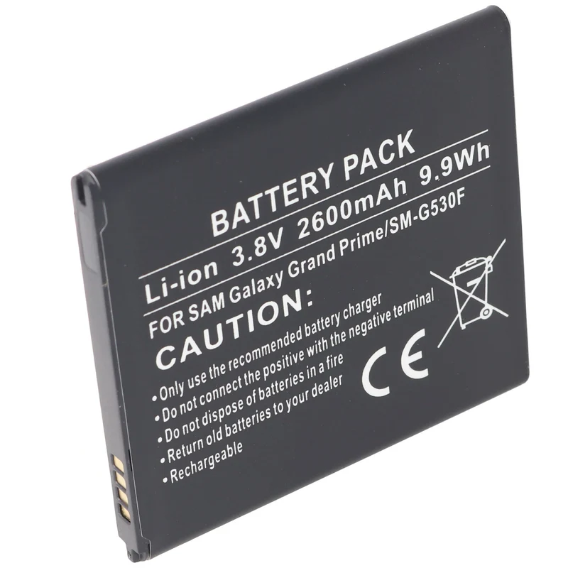 AccuCell Akku passend für Samsung Galaxy J3 2016, BG530CBU, EB-BG530BB, EB-BG530BBC, 2600mAh ohne NFC