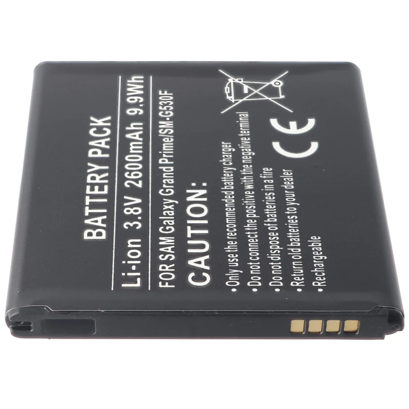AccuCell Akku passend für Samsung Galaxy J3 2016, BG530CBU, EB-BG530BB, EB-BG530BBC, 2600mAh ohne NFC
