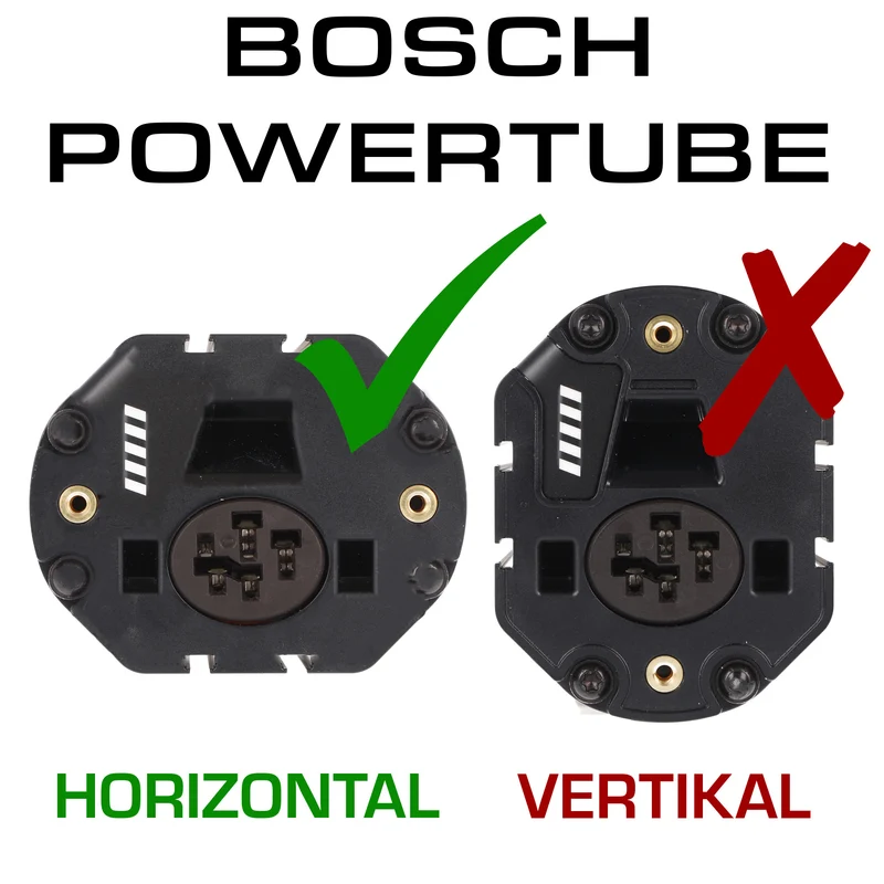E-Bike Vision 461Wh PowerPack für Bosch Active (Plus) / Performance (CX) 36 V Intube horizontal 36,1cm kurz