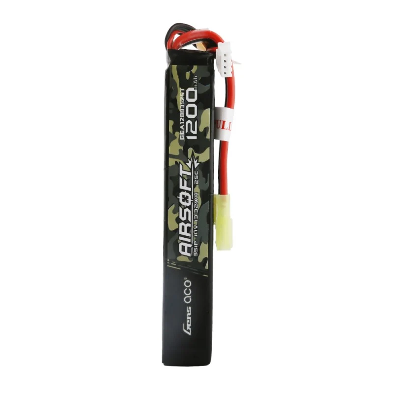 Gens Ace 25C 1200mAh 3S1P 11.1V Airsoft Lipo Akku mit Mini Tamiya Stecker