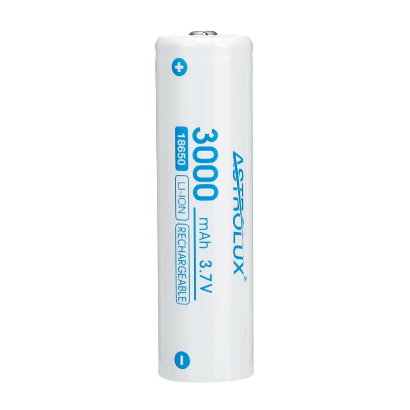 4 x 3000 mAh 3,7 V 18650 Ungeschütztes Li-Ion Batterie Wiederaufladbare Lithium-Stromzelle 9,6 A Hochleistung