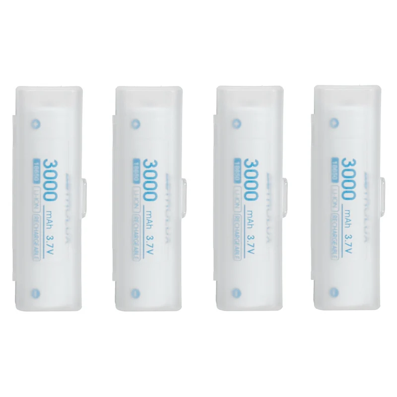 4 x 3000 mAh 3,7 V 18650 Ungeschütztes Li-Ion Batterie Wiederaufladbare Lithium-Stromzelle 9,6 A Hochleistung